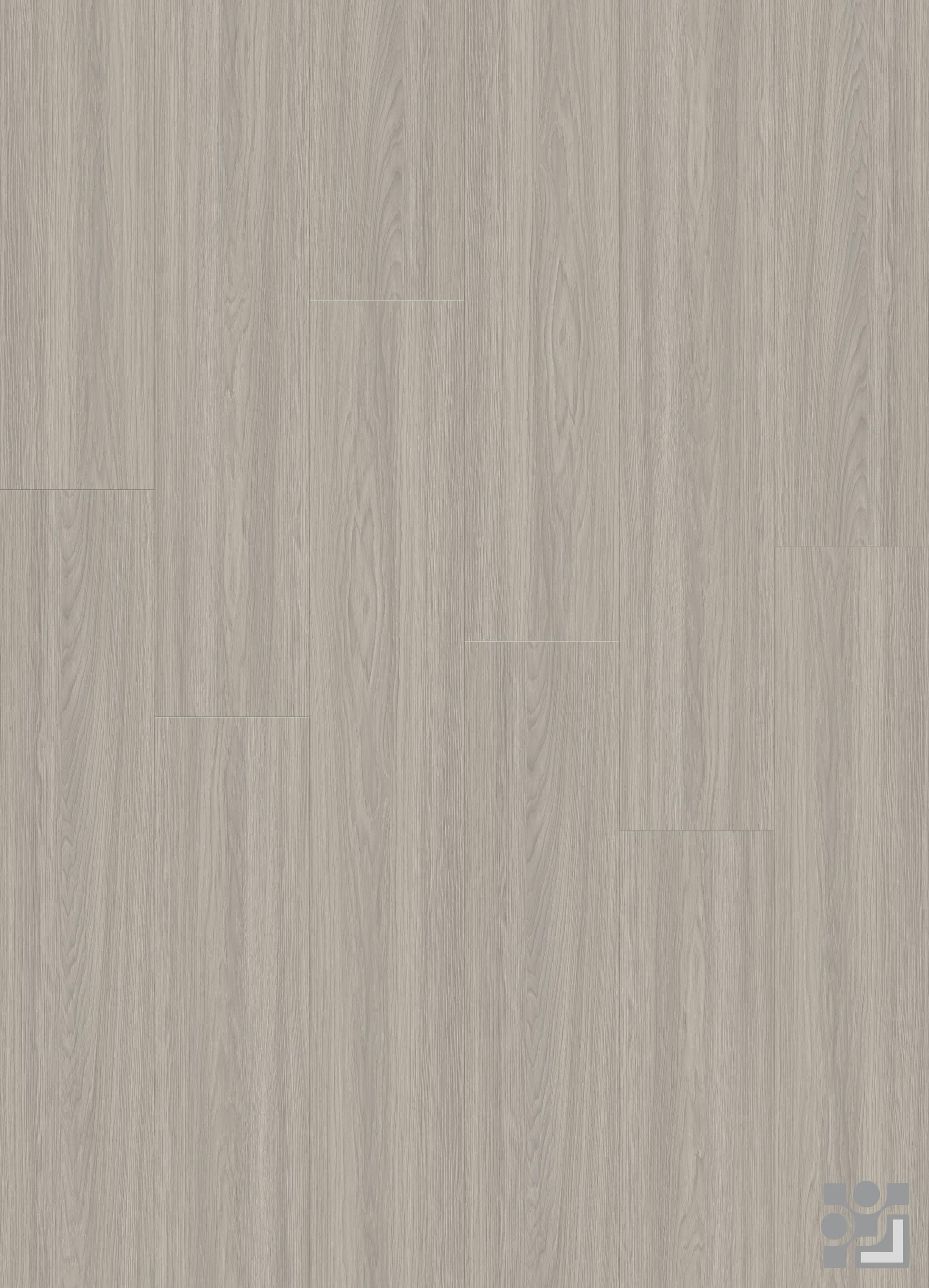 Warm light-taupe Fontainebleau Oak decorative paper with fine straight grain and elongated cathedral wood patterns