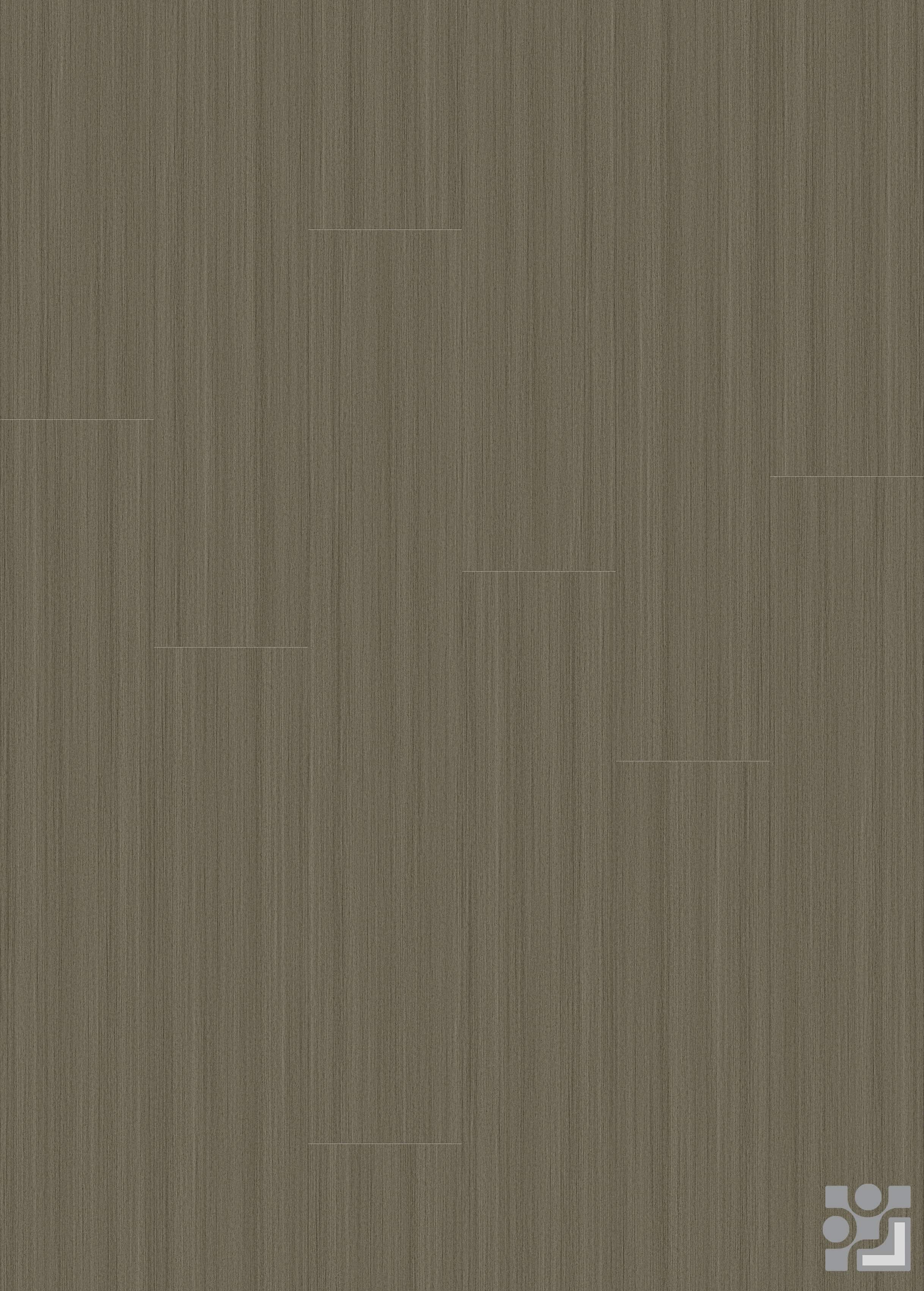 Dark olive-taupe Ayous decorative paper with narrow, uniform straight grain and a soft low-contrast wood texture