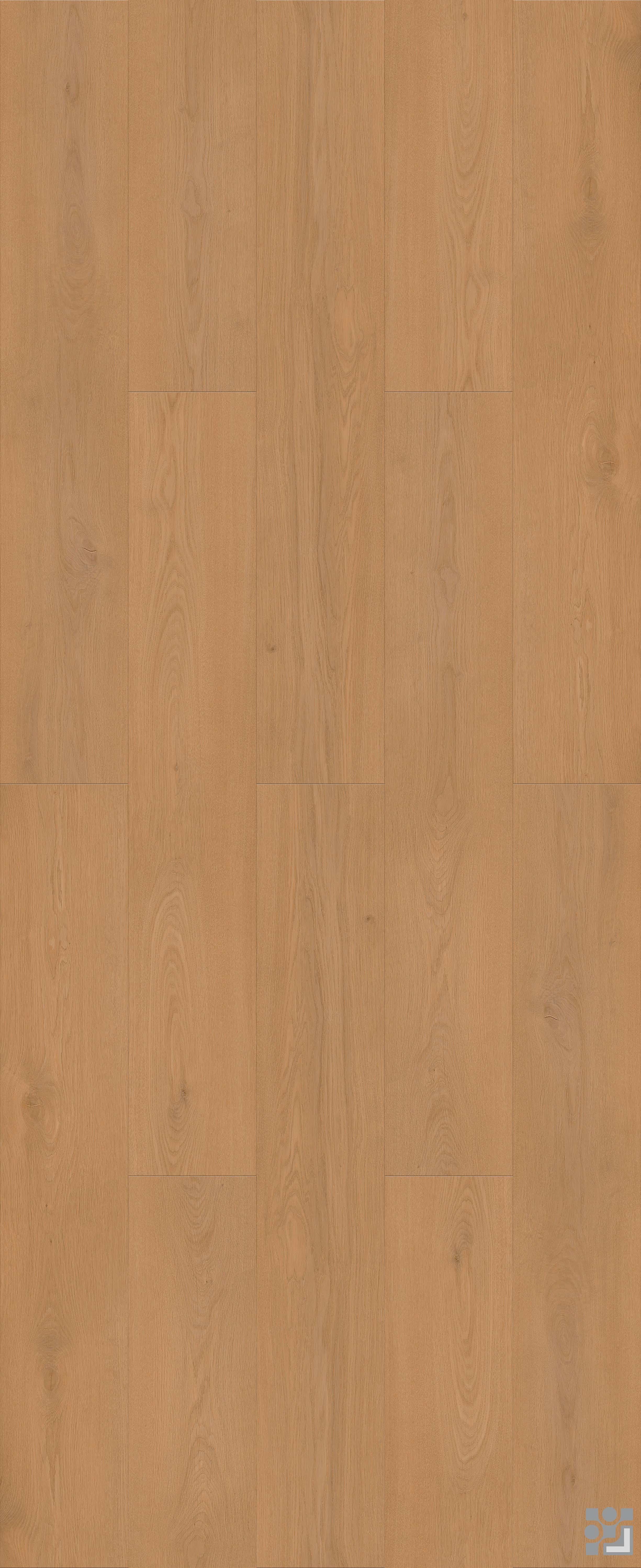 Quebec Oak flooring decorative paper with fine straight grain, subtle cathedral patterns and sparse natural knots