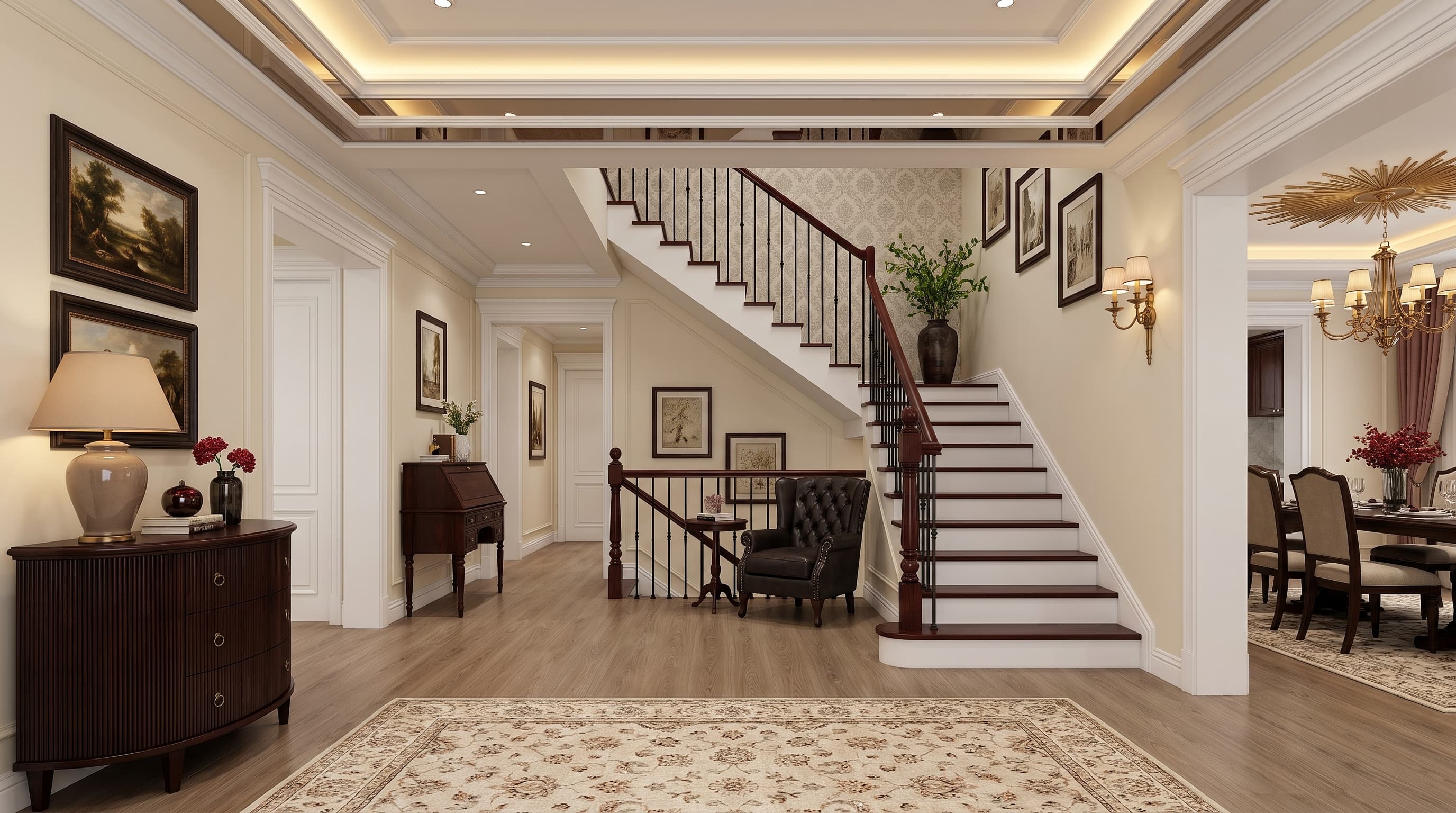 Marigold Oak flooring with refined flowing grain in a calm modern minimalist interior