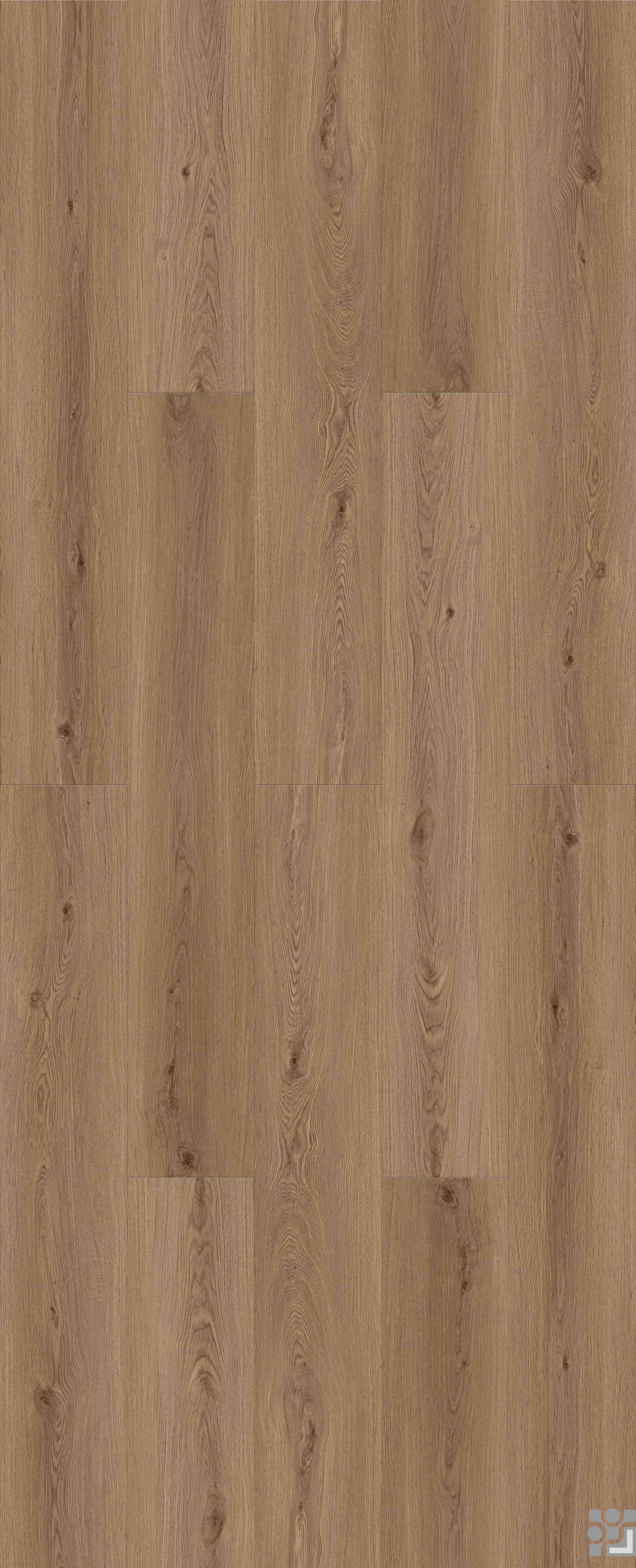 Arden Oak flooring decorative paper with fine straight grain, elongated cathedral figures and scattered natural knots-2