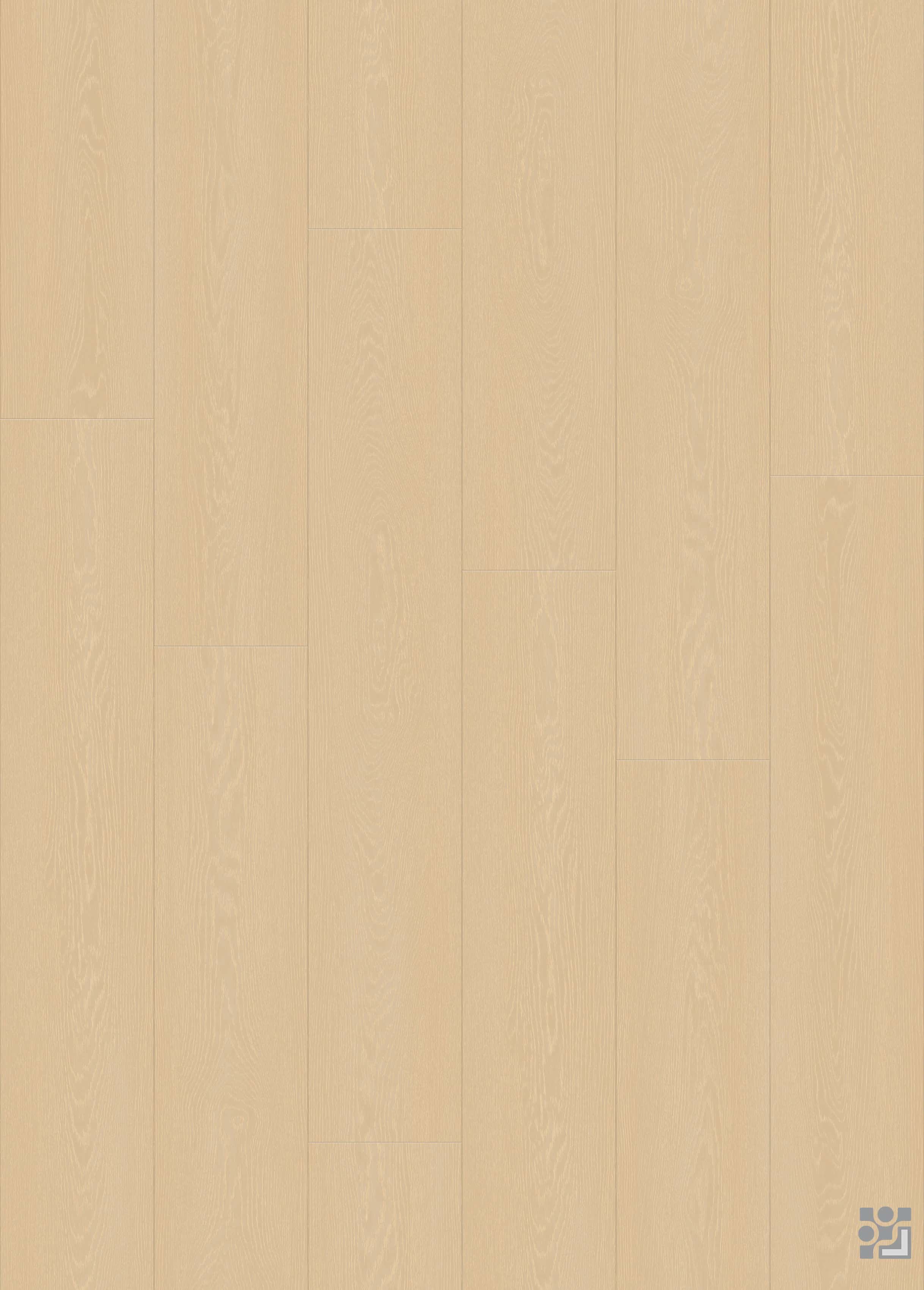 Kroes Oak flooring decorative paper with fine straight grain and soft elongated cathedral figures