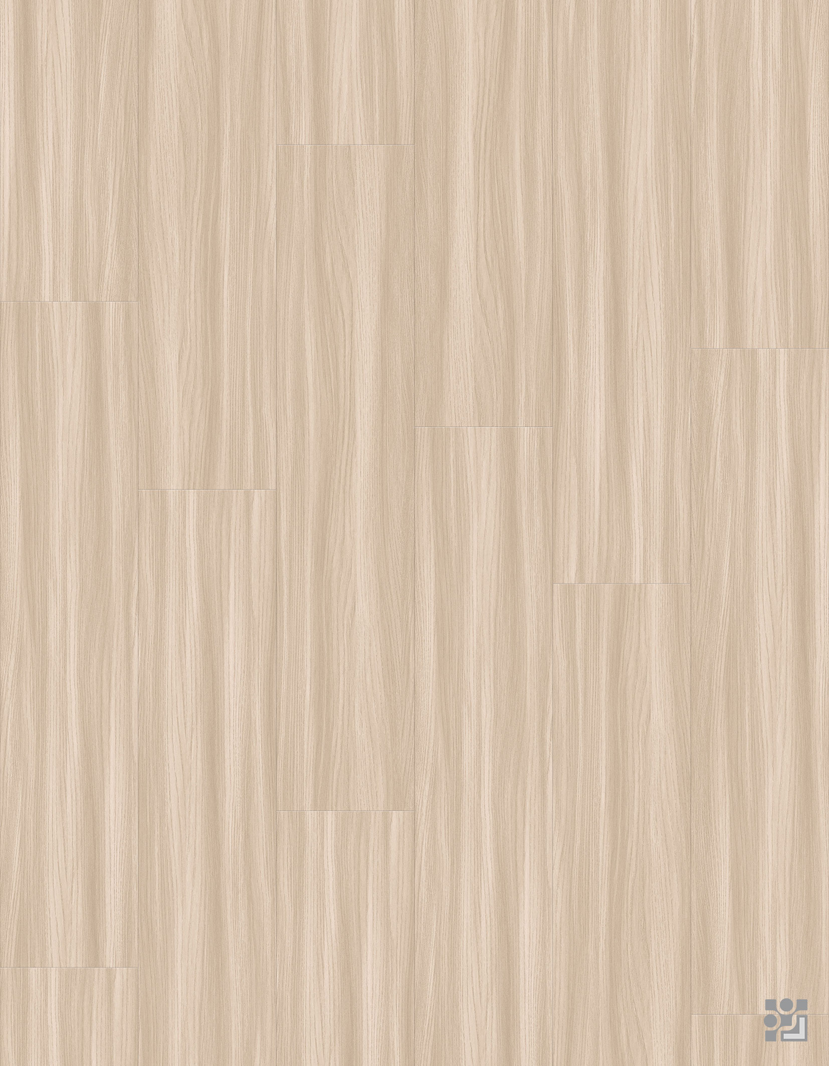 Bailene Oak flooring décor paper with fine straight grain and subtle flowing wood patterns