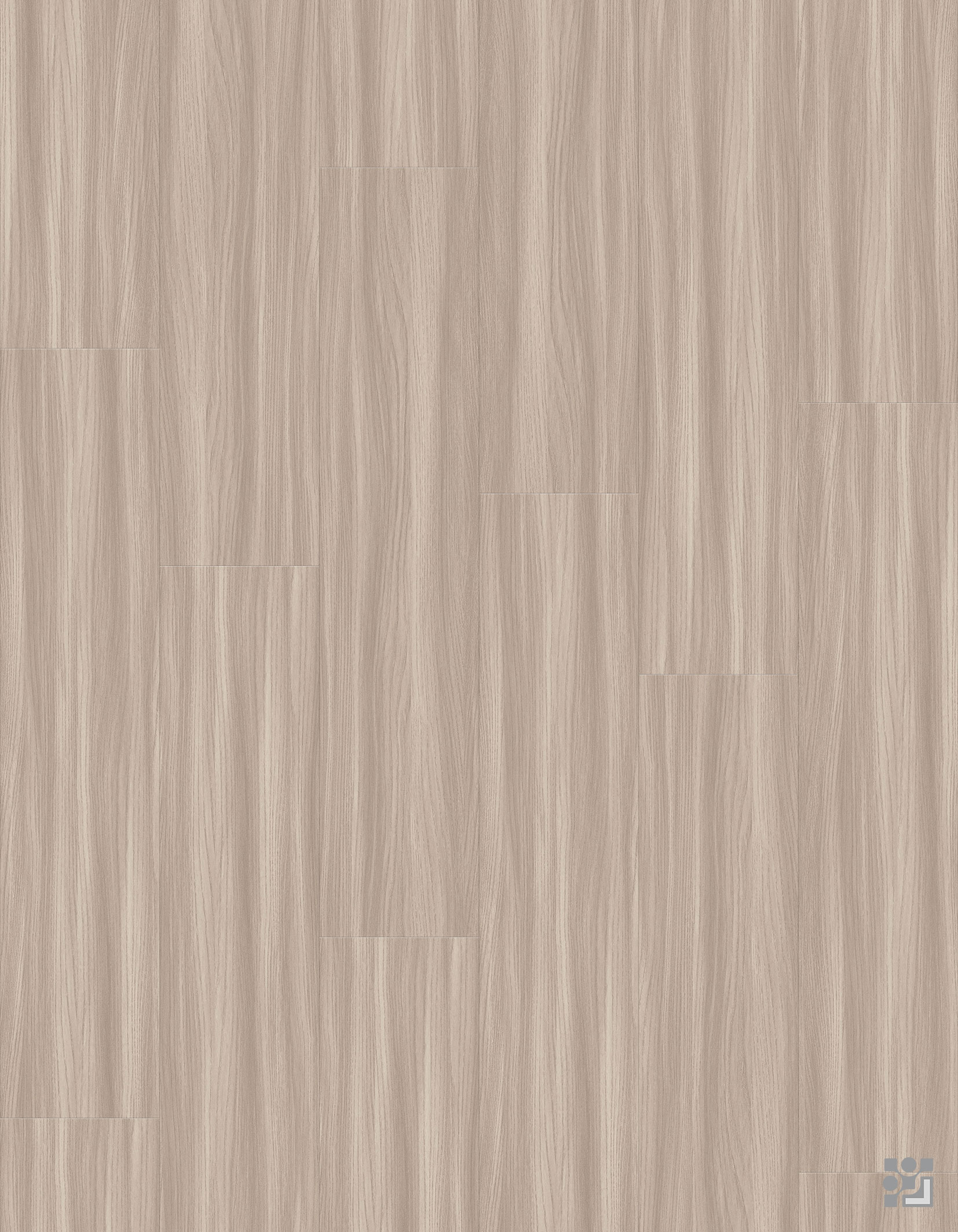 Bailene Oak flooring décor paper with fine straight grain and subtle flowing wood patterns
