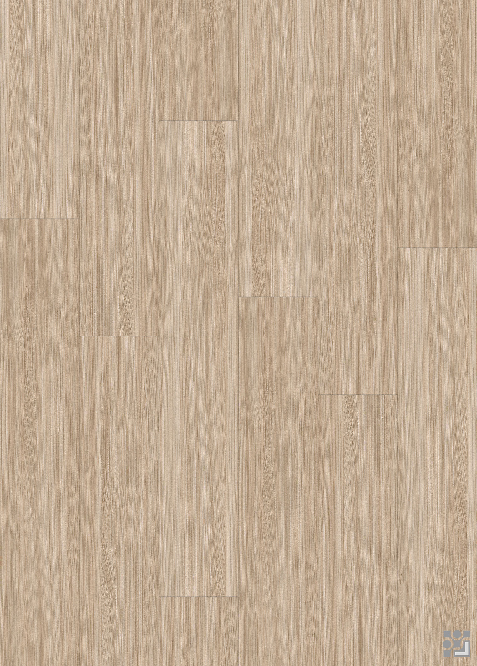 Pale sand-beige Mandalay Teak decorative surface with dense fine linear grain and subtle curved wood patterns