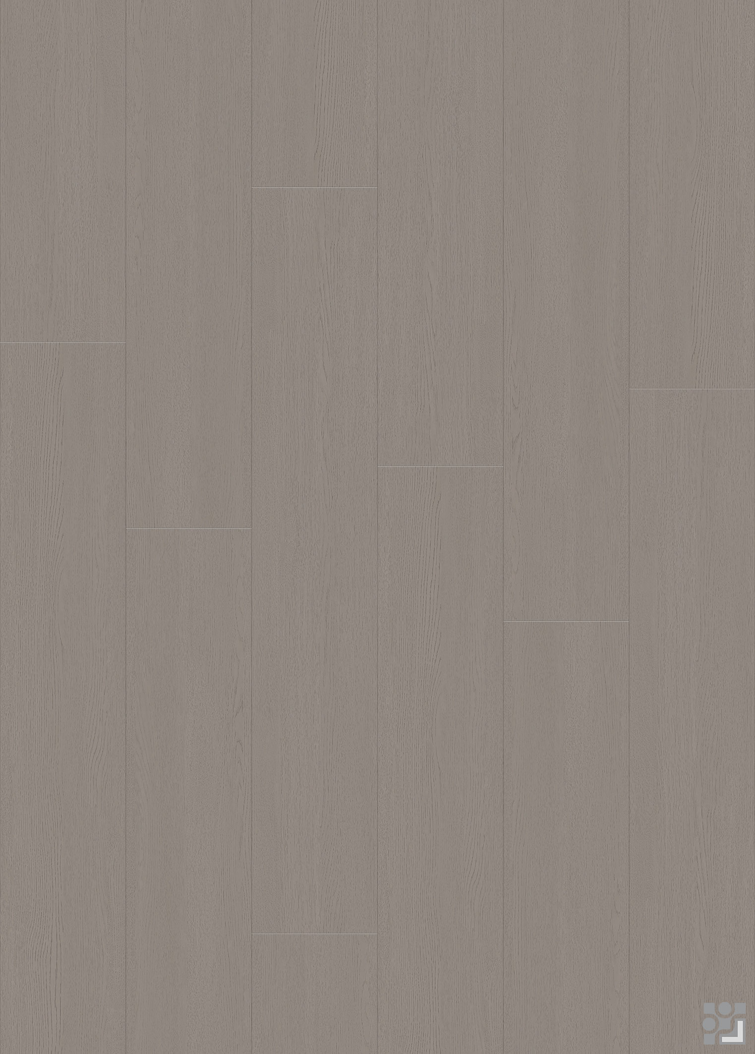 Mauperson Oak flooring texture in muted taupe brown with fine straight grain and subtle tonal variation