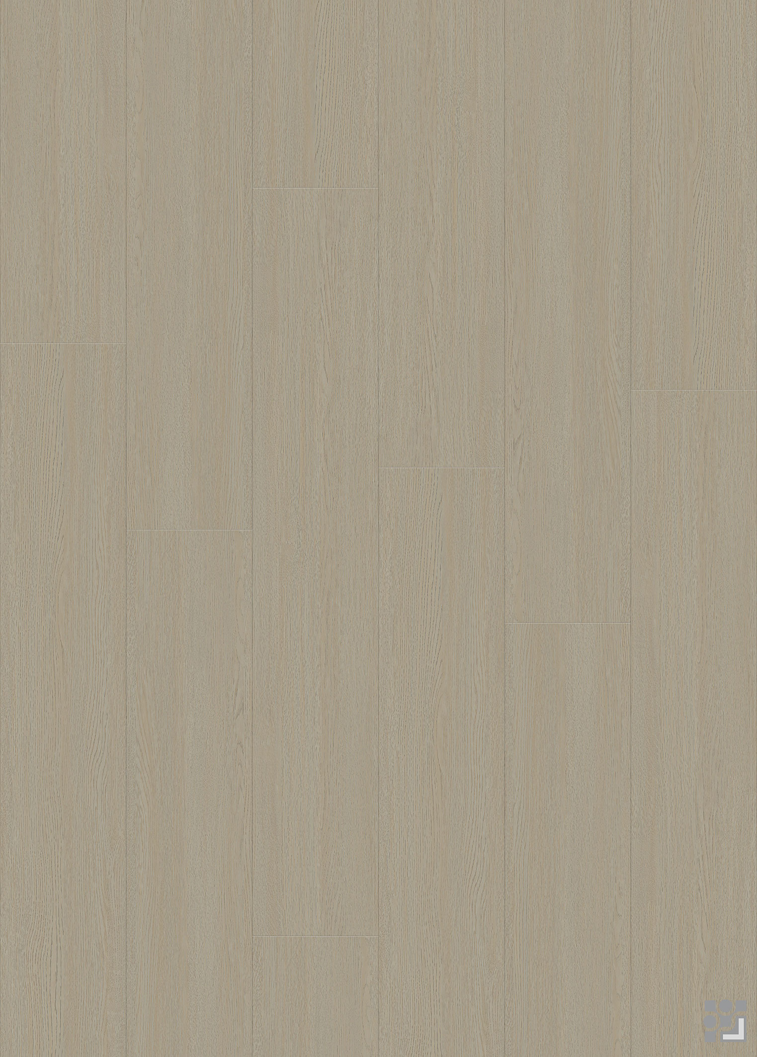 Mauperson Oak flooring texture in muted taupe brown with fine straight grain and subtle tonal variation
