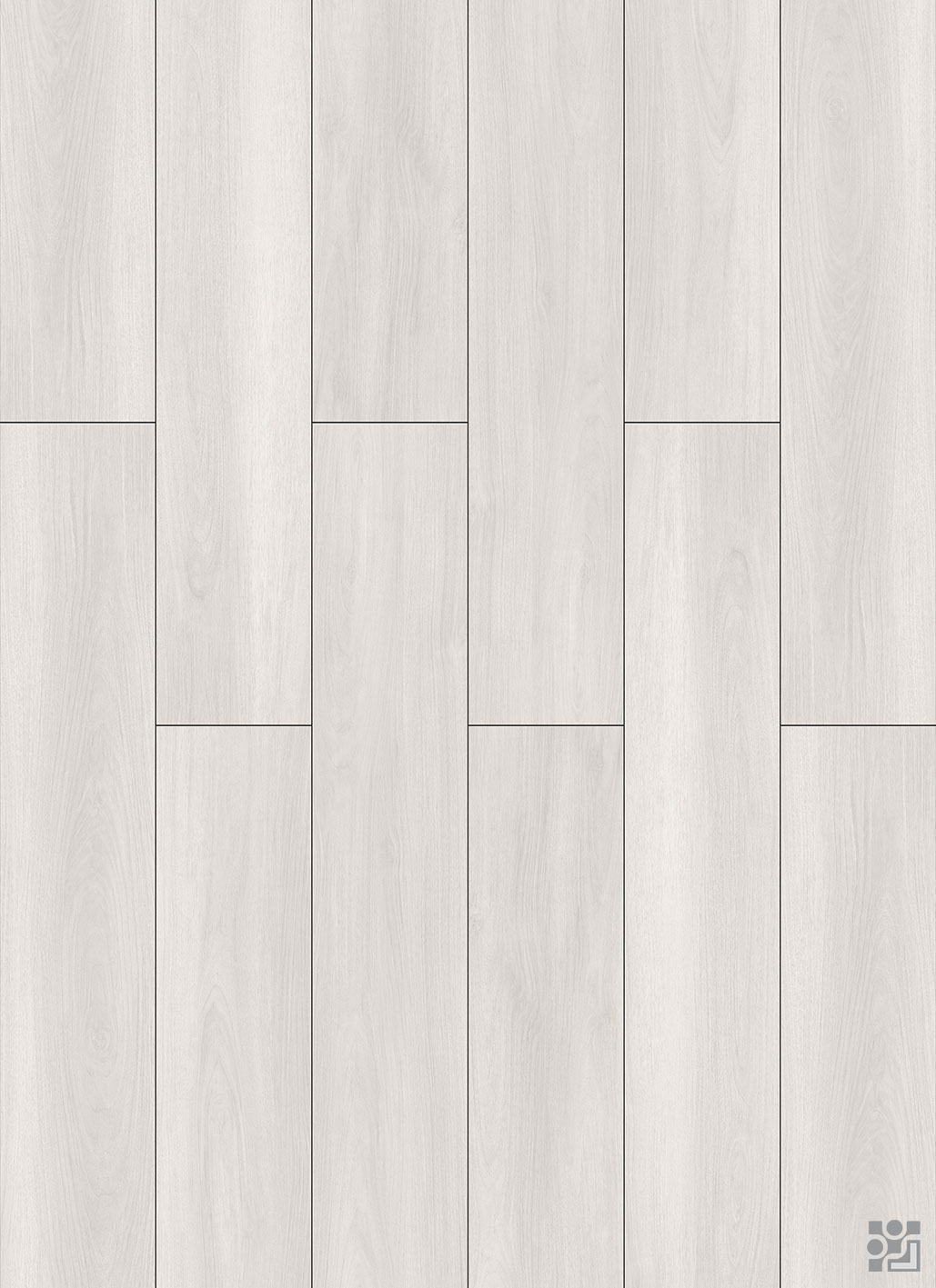 Salamanca Oak flooring decorative paper with fine straight grain, elongated cathedral figures and a clean long-plank layout