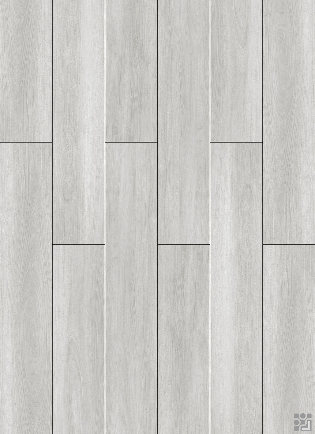 Salamanca Oak flooring decorative paper with fine straight grain, elongated cathedral figures and a clean long-plank layout