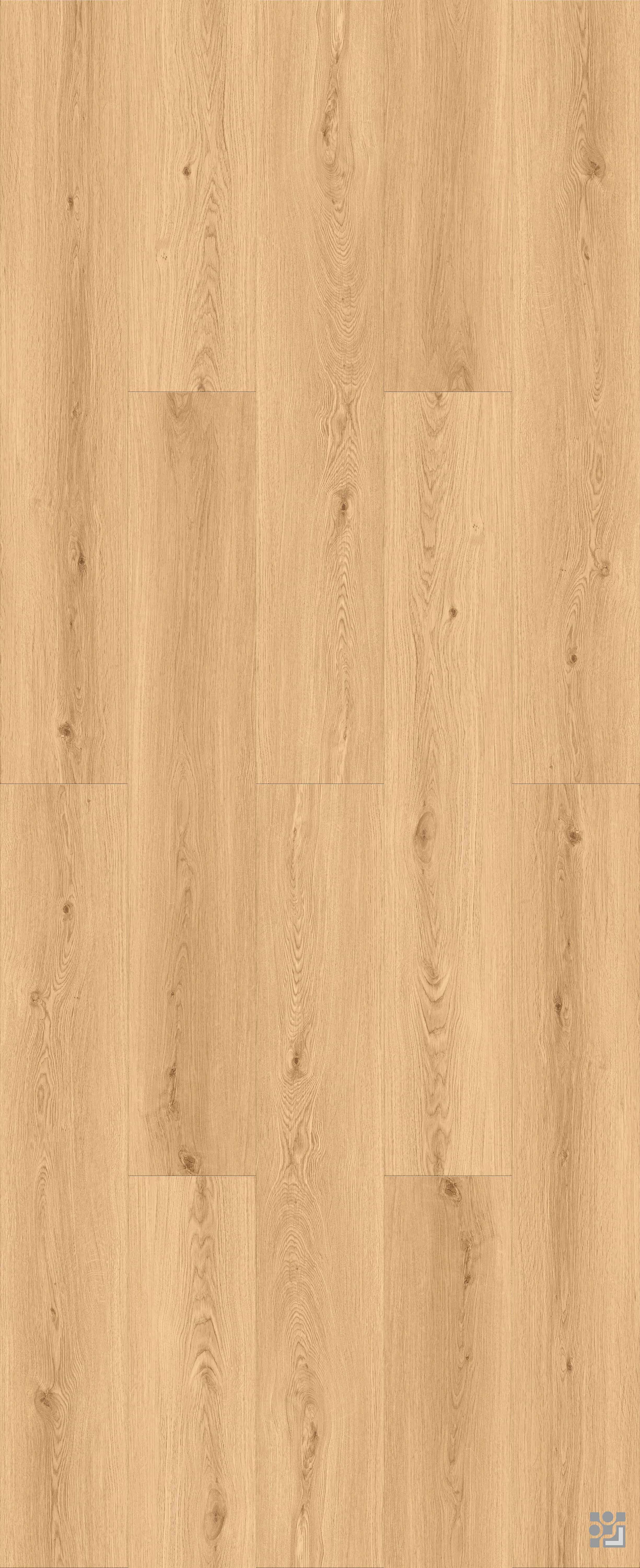 Arden Oak flooring decorative paper with fine straight grain, elongated cathedral figures and scattered natural knots-1