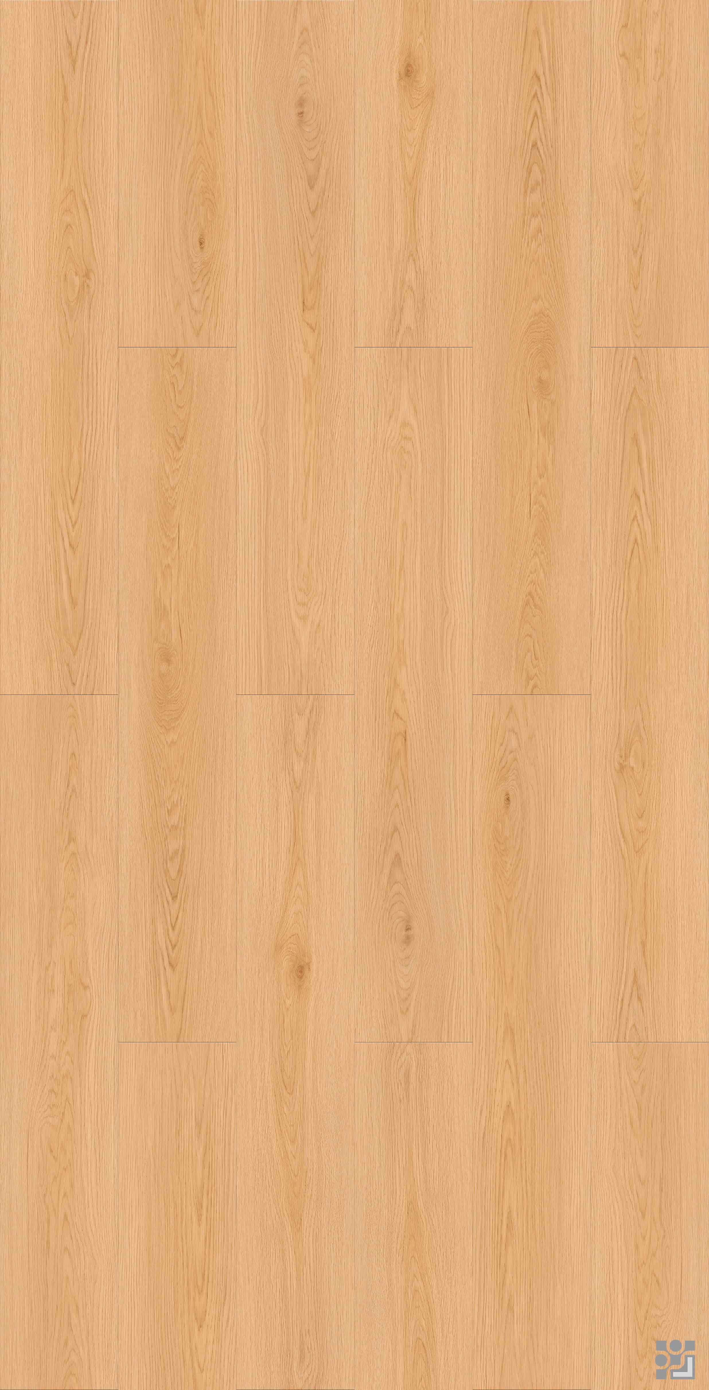 Tuscan Oak flooring decorative paper with fine straight grain, elongated cathedral patterns and scattered natural knots-2