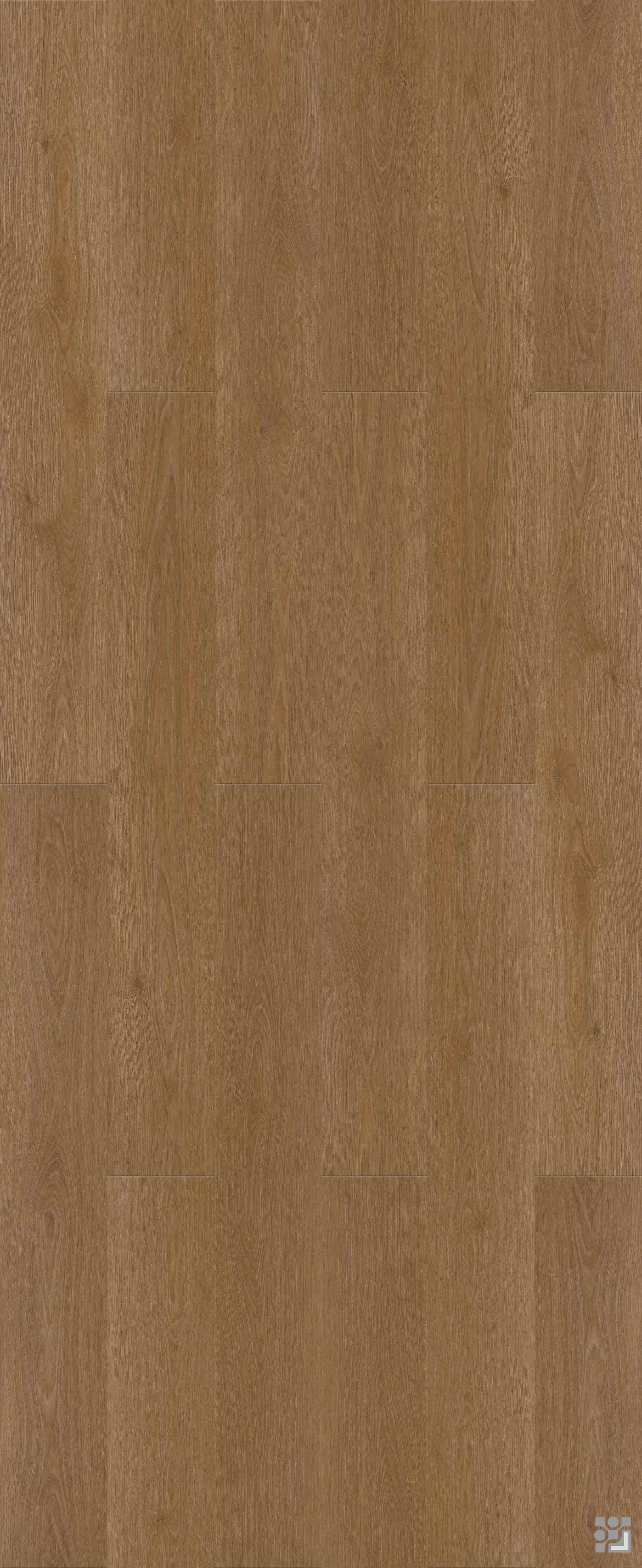 Warm Mist Oak flooring decorative paper with low-contrast straight grain, gentle cathedral figures and subtle knots-7
