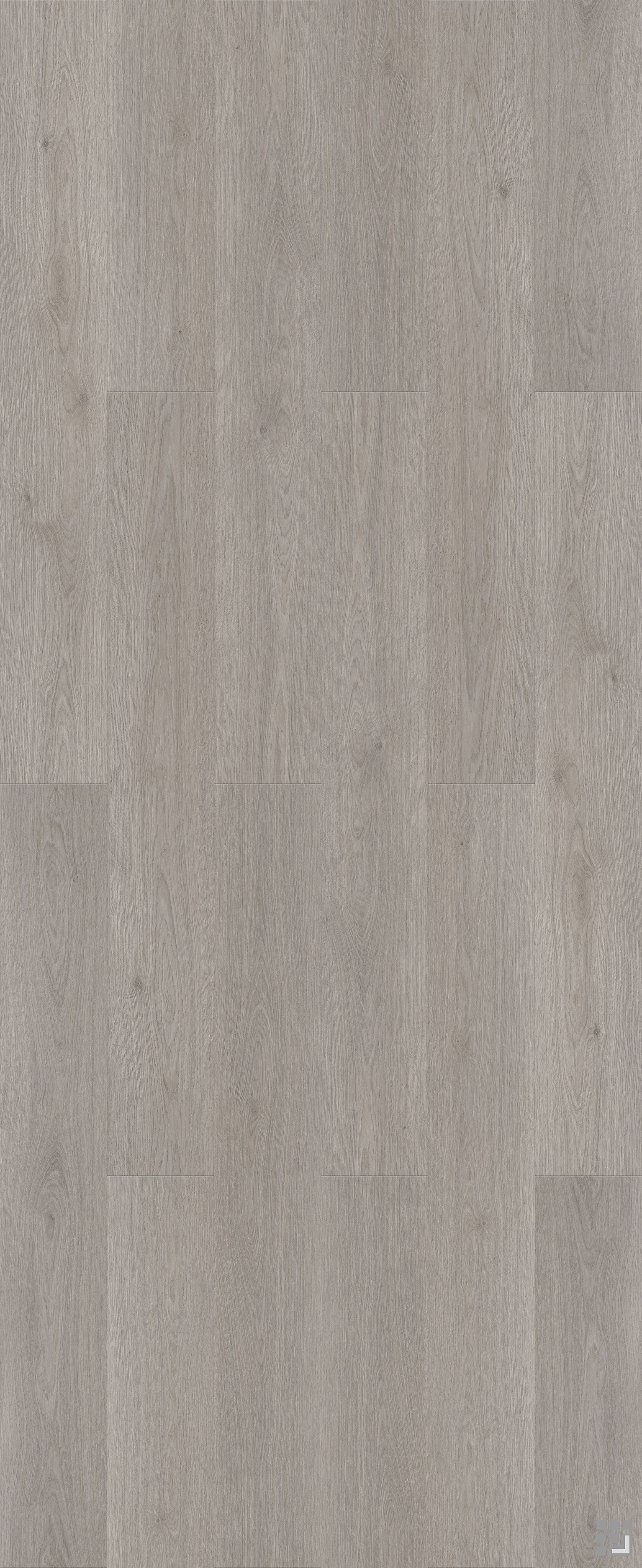 Warm Mist Oak flooring decorative paper with low-contrast straight grain, gentle cathedral figures and subtle knots-2