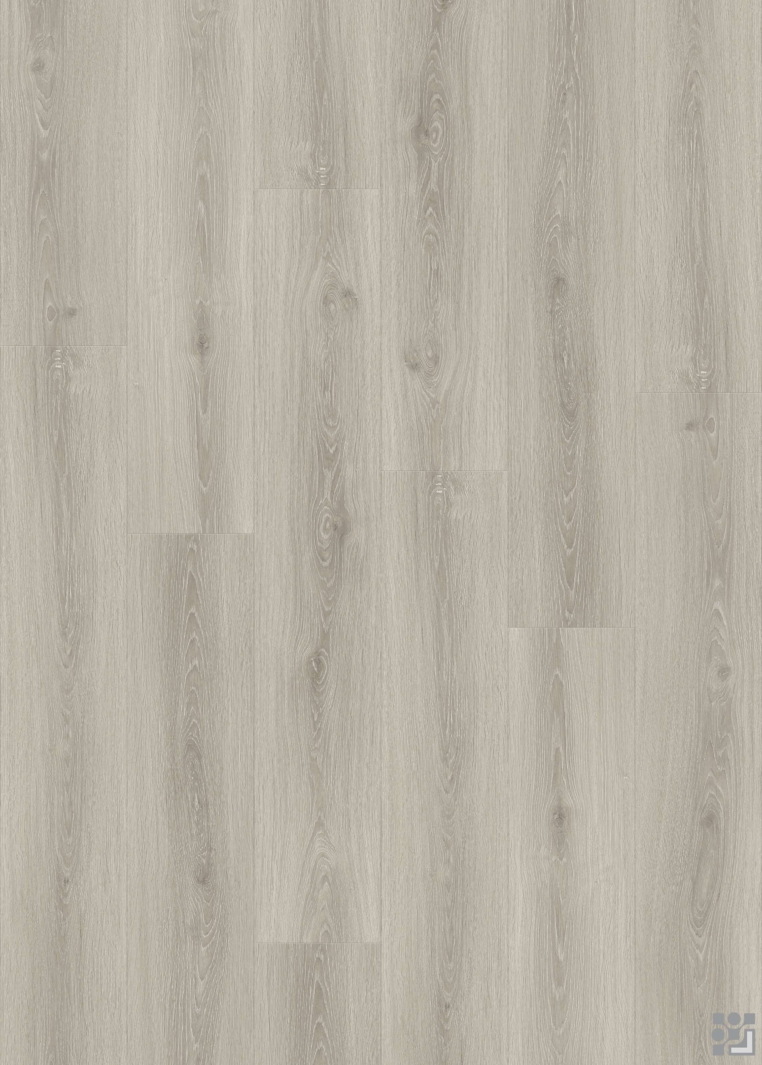 Warm golden-beige Austen Oak flooring decorative paper with delicate straight grain, flowing cathedral figures and a clean long-plank layout

