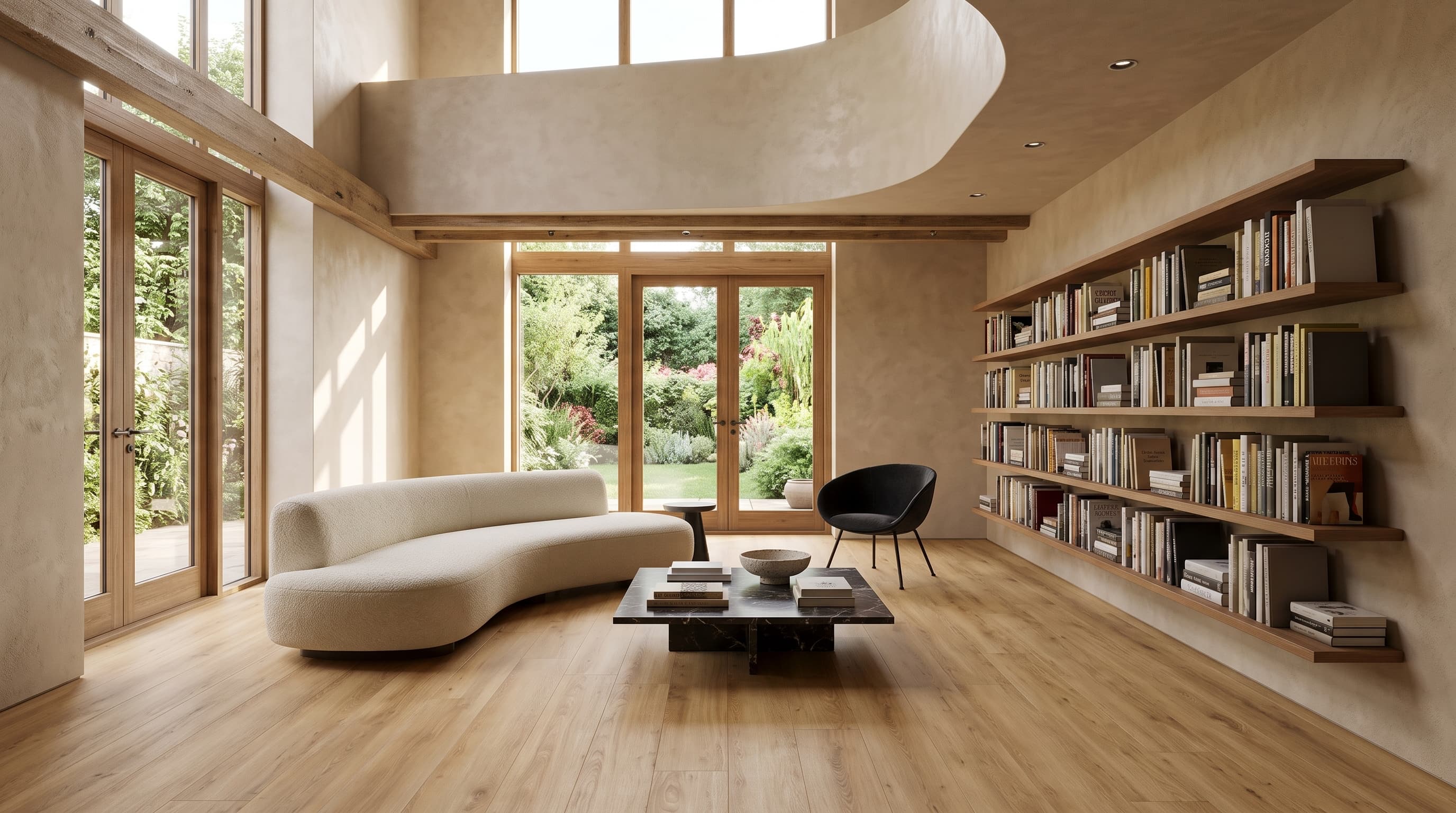 Bright relaxed interior featuring pale honey-gold Fantacy Oak flooring with delicate natural grain and a fresh, welcoming atmosphere
