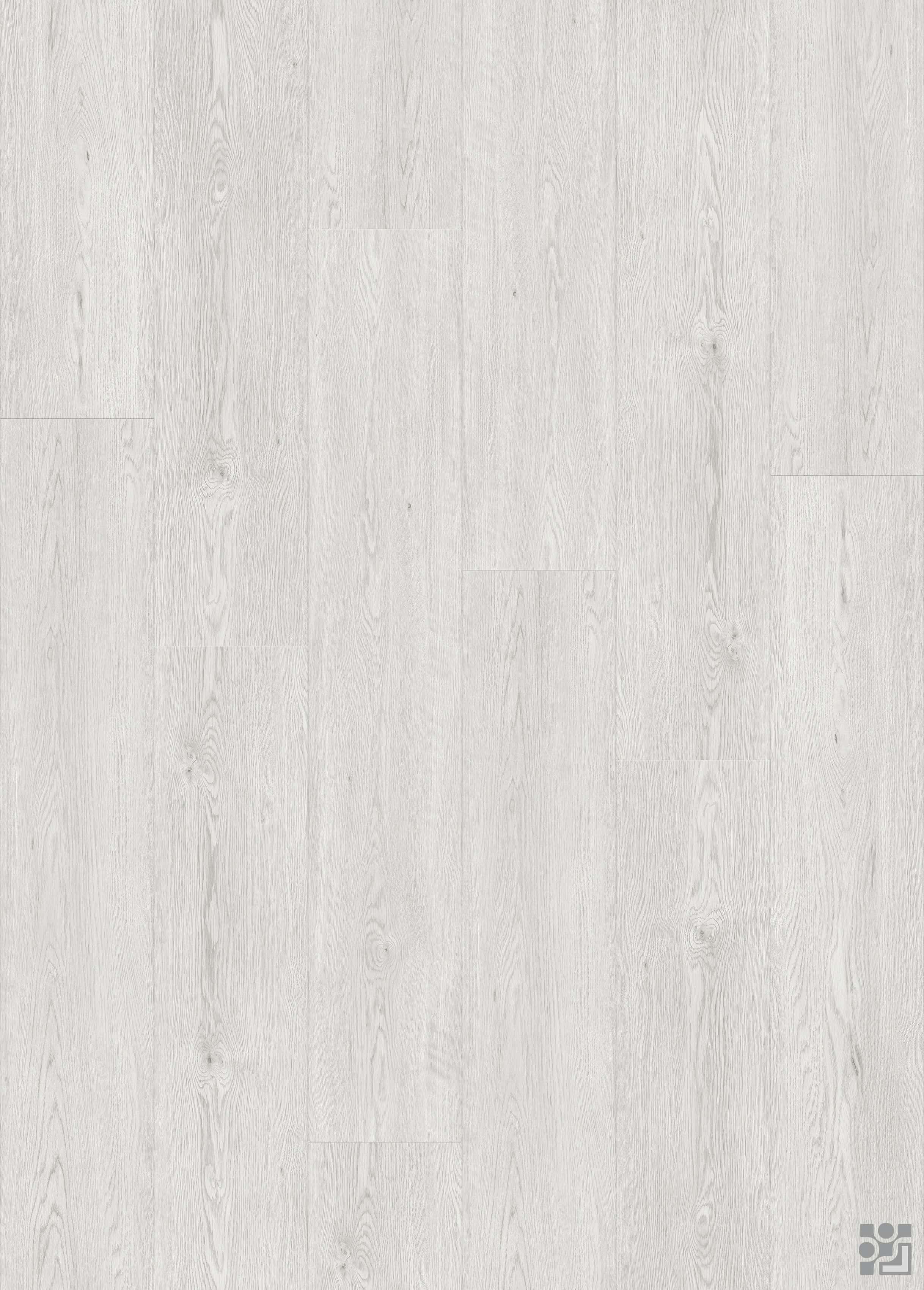 Pale sand-beige Morante Oak flooring decorative paper with delicate straight grain, soft cathedral figures, sparse knots and a clean long-plank layout