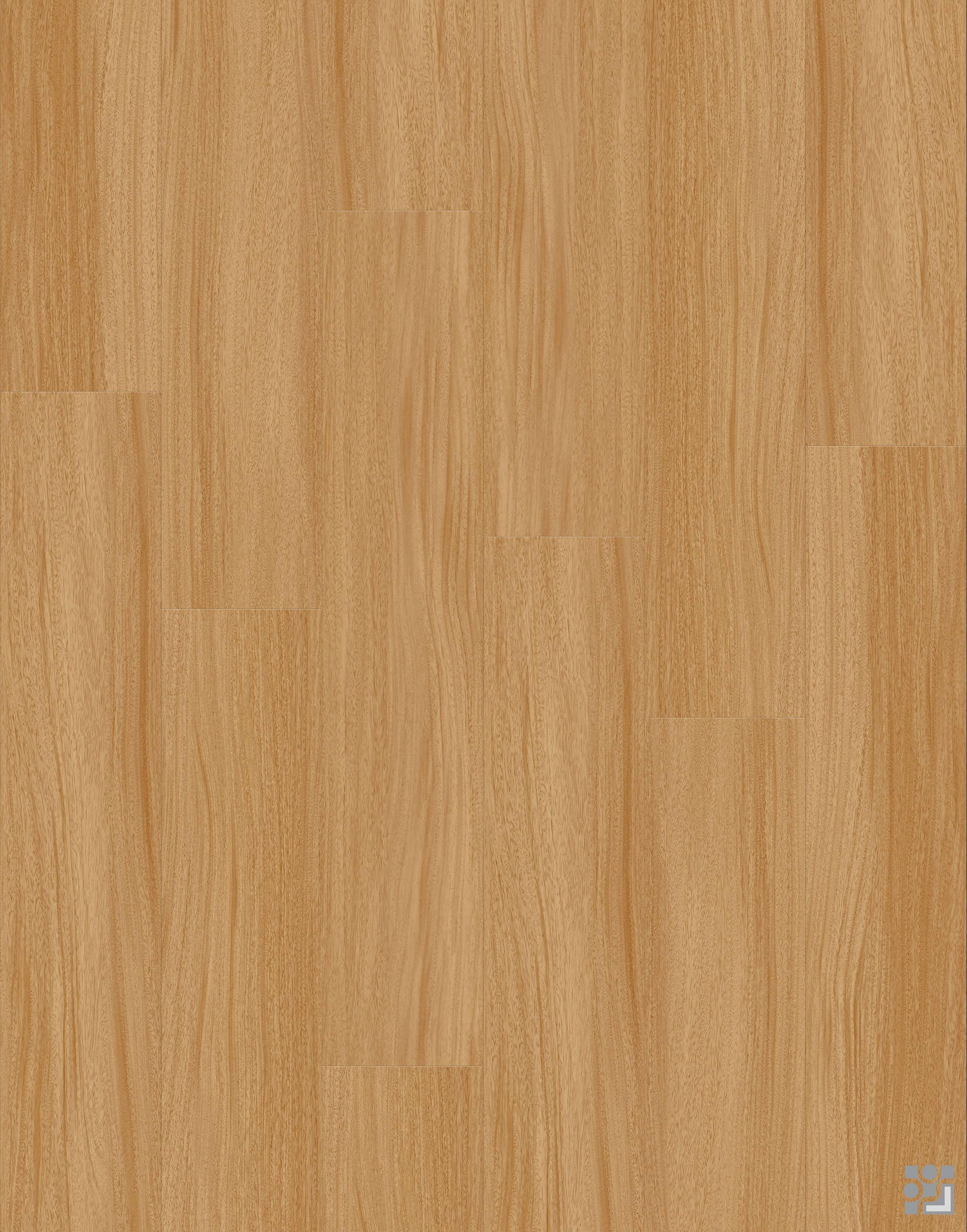 Warm copper-red Cordilleras Oak flooring decorative paper with flowing linear grain, rich tonal depth and a clean long-plank layout
