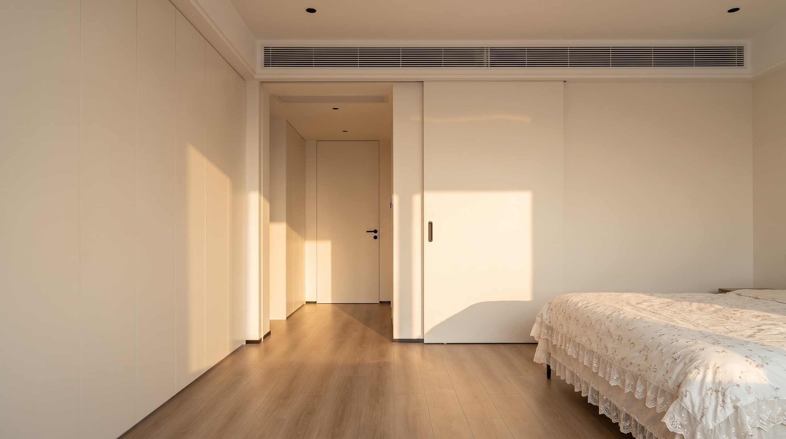 Modern interior featuring Davis Oak flooring with warm natural oak tones and refined wood grain texture