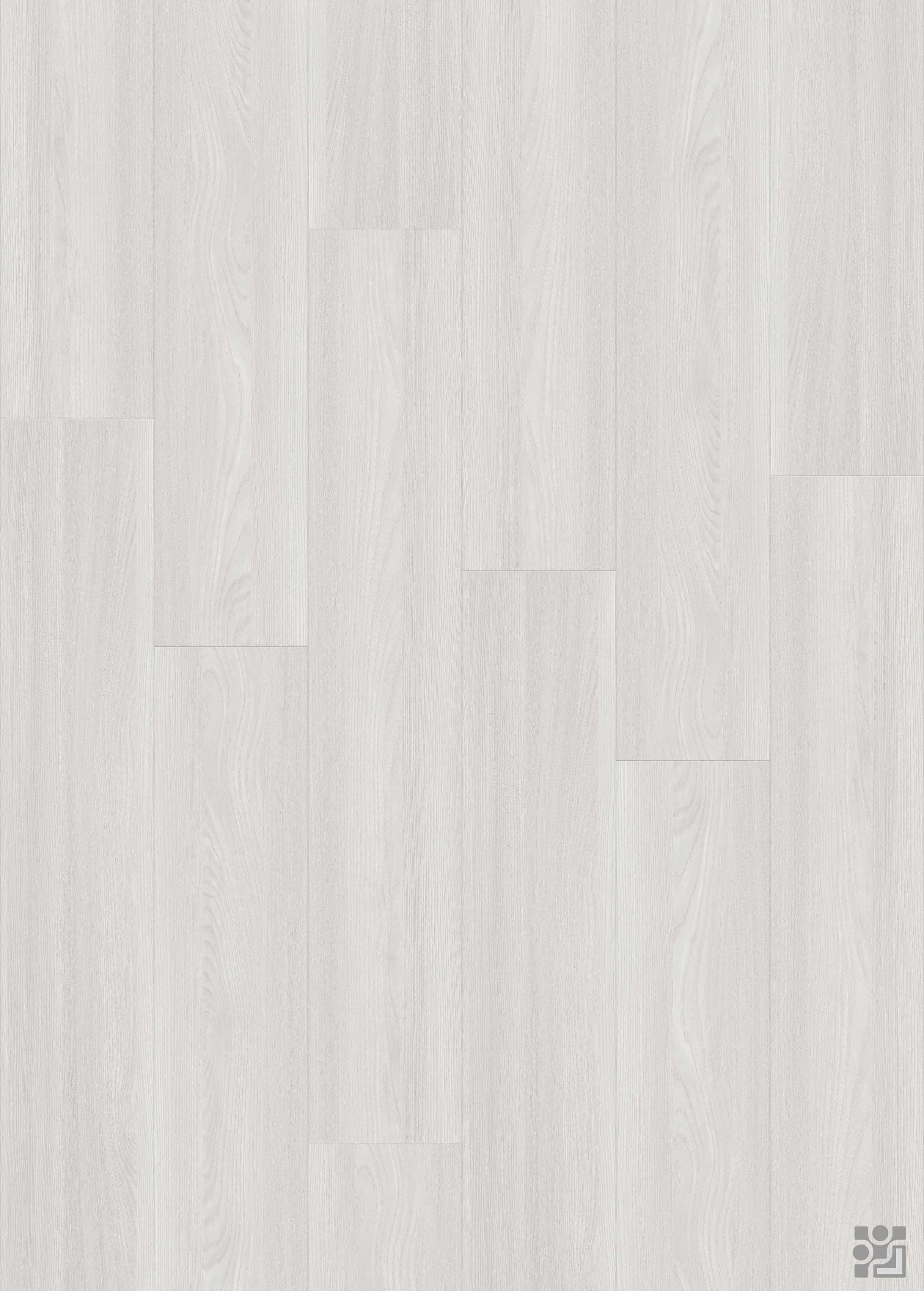 Smith Oak decorative flooring paper with fine straight grain, subtle cathedral figures and a clean long-plank layout