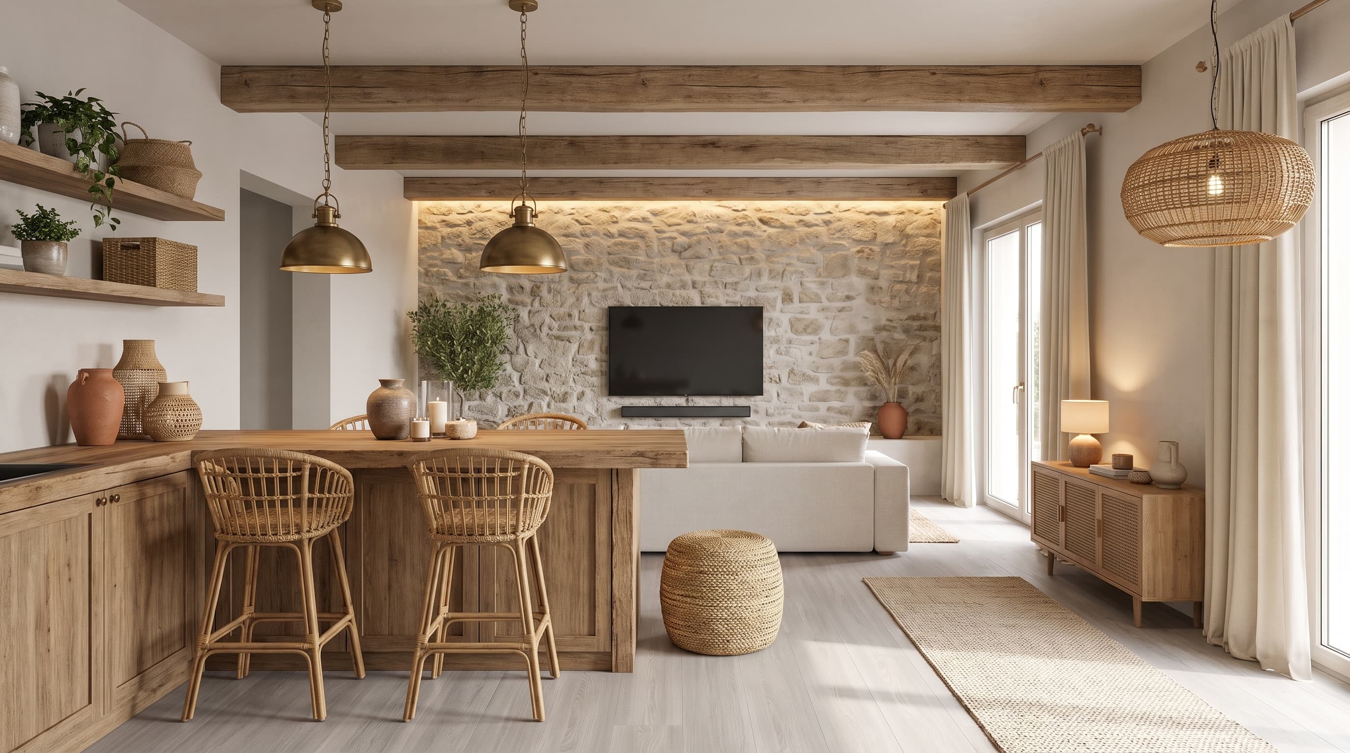 Contemporary interior featuring Smith Oak flooring with fine linear grain and understated plank joints